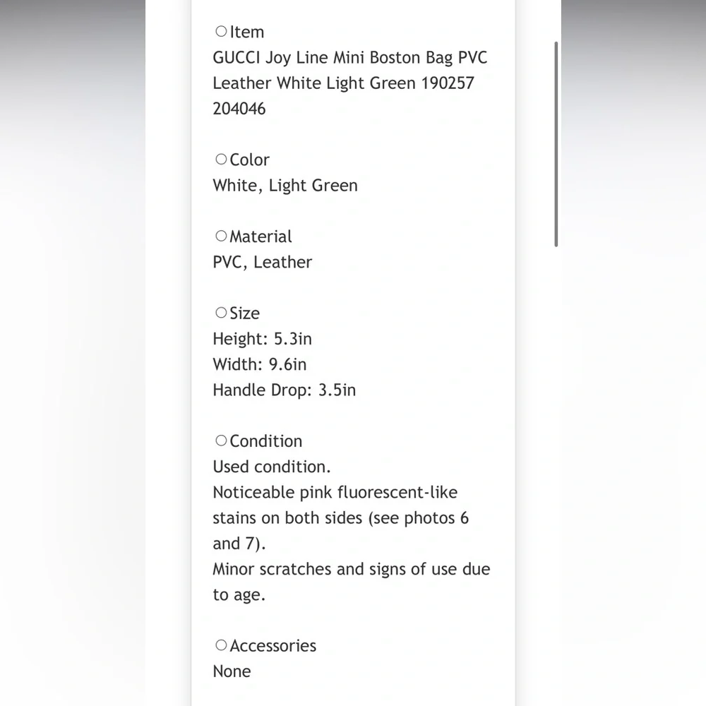 Gucci Green and White Satchel - Picture 8 of 8